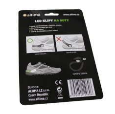 LED klipy na topánky čierne so zeleným svetlom LED klipy na topánky čierne so zeleným svetlom